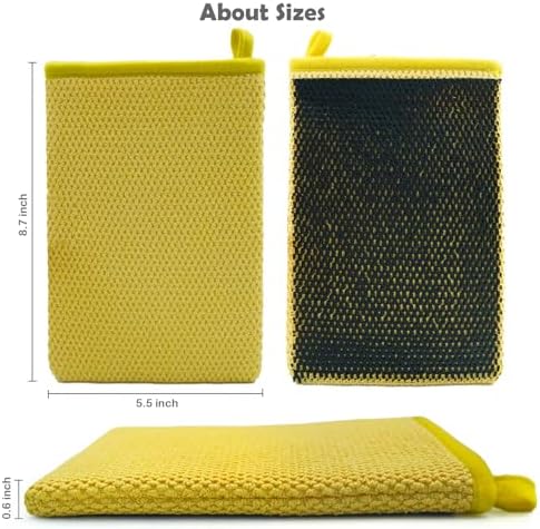 PROTEXO fine grade clay wash mitt showing the comfortable yellow microfiber gripping side.