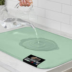 GORILLA GRIP 100% BPA-Free Patented Silicone Dish Drying Mat for Kitchen Counter, Water Catching Ribbed Design, Easy Clean Waterproof Sink Liner, Heat Resistant, Fits Under Rack, 12x16 Inch, Black - Image 14