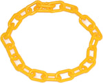 Adjustable plastic chain goat collar showing safety slit connection point