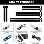 Durable nylon cable management straps securing speaker and entertainment unit wiring.