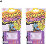 Purple itching powder packets for gag gifts and practical jokes