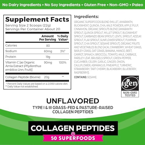 Orgain Organic Greens Superfoods 0.62lb canister
