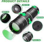 Sihea waterproof monocular telescope being operated single handed in an outdoor setting