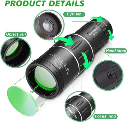 Sihea waterproof monocular telescope being operated single handed in an outdoor setting