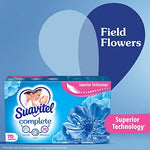 Suavitel field flowers dryer sheets four pack box set