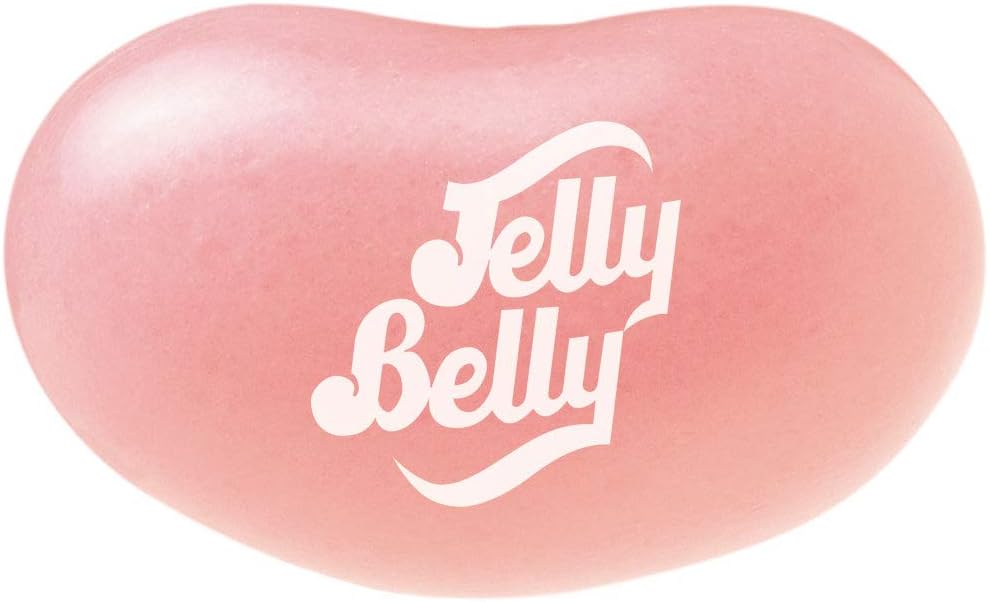 Imported Jelly Belly Cotton Candy gourmet candy beans spilled out on a table