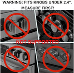 Clear protective stove knob locks for child safety