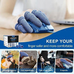 Sweat absorbent finger shields package showing sixty pieces content
