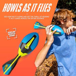 Nerf Vortex water resistant sports toy being held for a long distance pass
