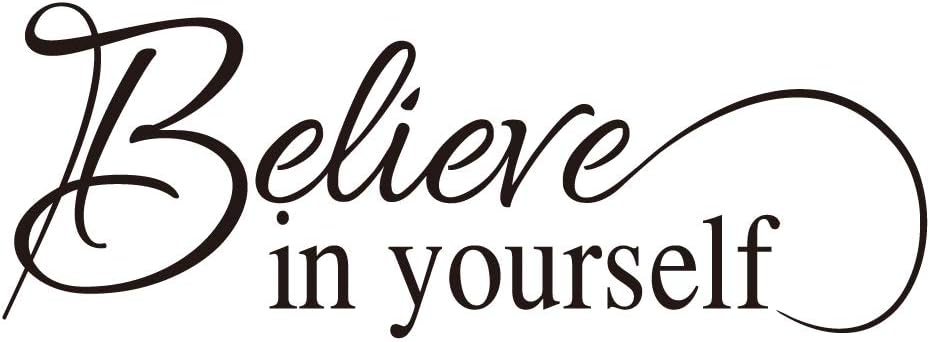 Vancetyno Believe In Yourself Vinyl Wall Decal front view inspirational wall sticker