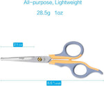 LIVINGO pet grooming scissors micro serrated blade close up for precise animal hair trimming