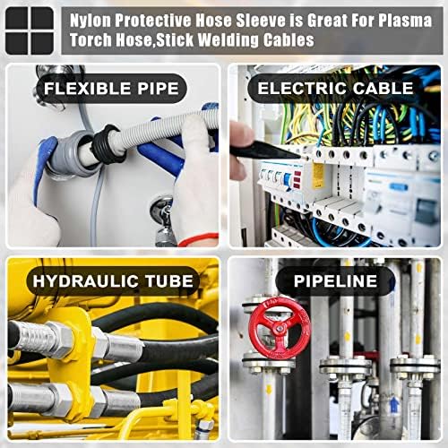 Hanaive flame retardant rope sleeve protector coiled neatly for compact workshop storage