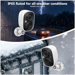 Two way audio and siren alarm function on wireless exterior camera