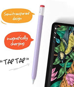 Close-up of thin protective cover showing magnetic charging compatibility on iPad