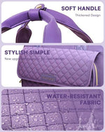 Arcoyard underseat suitcase purple highlighting the external USB charging port feature