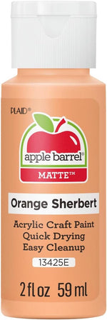 Apple Barrel acrylic paint orange sherbert front view bottle