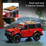 Full LEGO Technic Ford Bronco model displayed on a flat surface