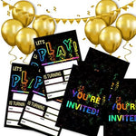 Close up of the pre-printed horizontal lines on the back of the SHLINCO birthday card