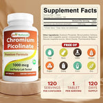 Best Naturals chromium trace mineral supplement for adult healthy weight management