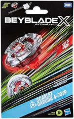 Detailed view of Beyblade X Scarlet Garuda metal die-cast blade