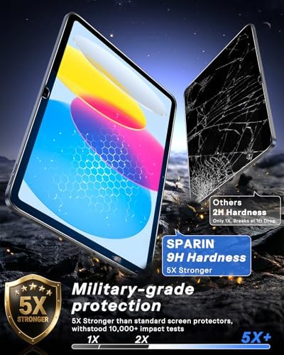 Apple iPad with Sparin glass installed high clarity view