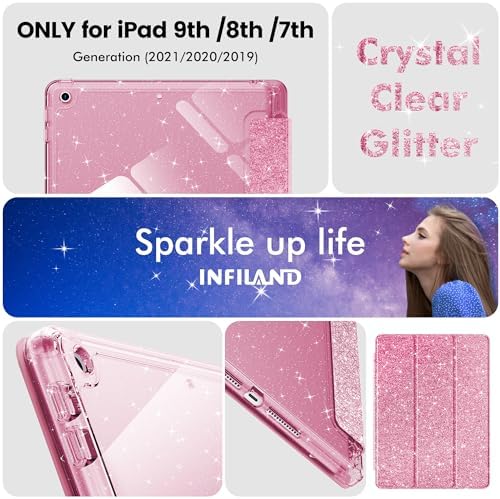 INFILAND glitter pink case packaging and premium materials close up view