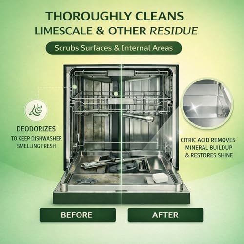 Turbo Suds dishwasher cleaner tablets for hard water removal