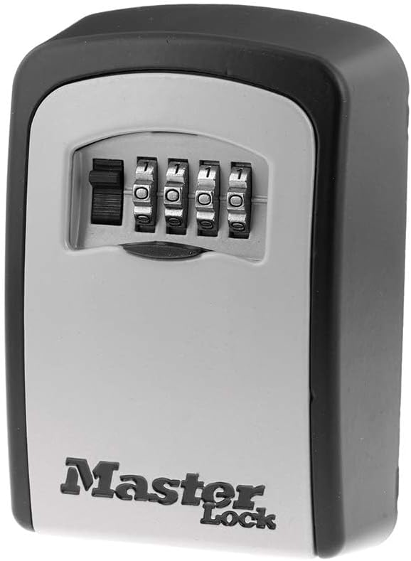 Master Lock 5401D key storage box front view with shutter closed