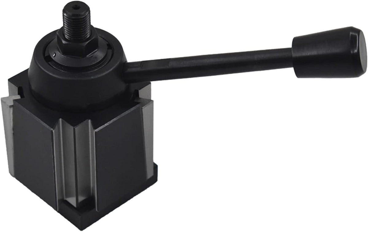 Close-up of the precision-ground wedge mechanism on the marddpair tool holder.
