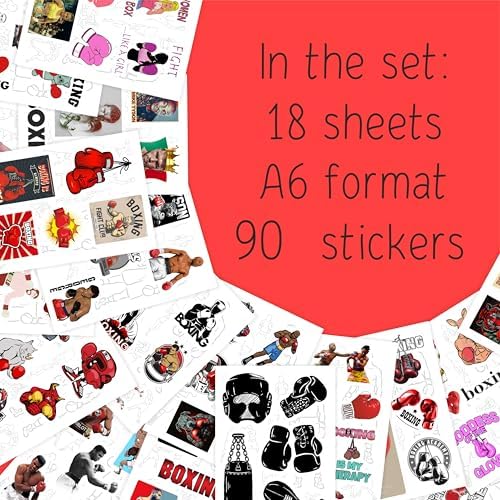 Detailed view of BulbaCraft boxing glove vinyl decals