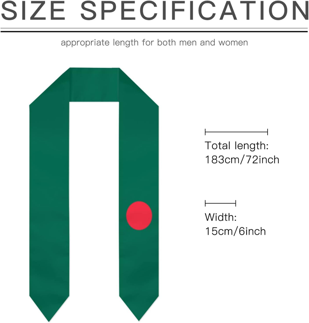 Daboyozhzh white graduation sash folded for packaging