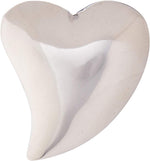 Mariposa heart napkin weight front view silver tabletop accessory