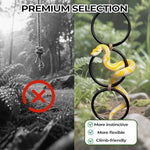 2 Pack Snake Climbing Rings for Ball Python & Corn Snake,Reptile Enrichment Toys for Snake,Ball Python Tank Decor, Reptile Tank Accessories for Bearded Dragon,Chameleon, Iguana, Gecko, Lizard (Black) - Image 5