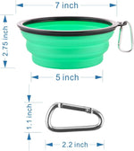 Guardians dishwasher safe pop up pet travel bowls twin pack in light green