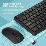 Lovaky ergonomic cordless keyboard with adjustable tilt legs extended on a desk