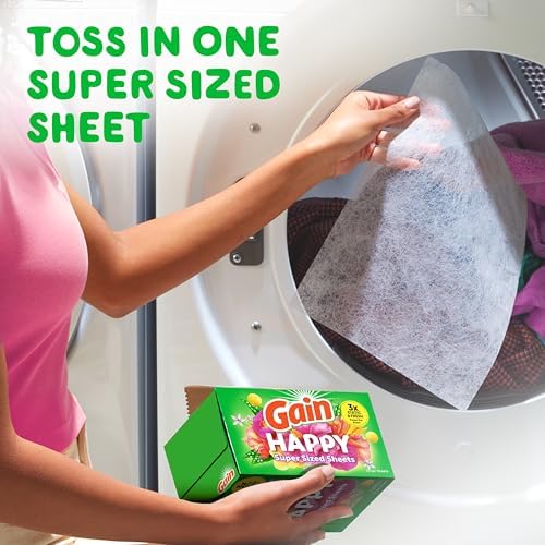 Gain super sized laundry sheets static control instructions