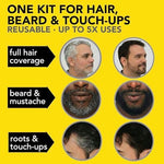 Cleverman ammonia free men hair color tubes and mixing tray displaying reusable kit components