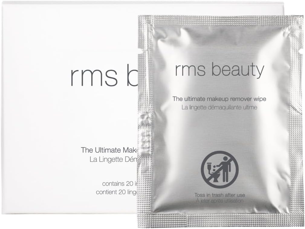 RMS Beauty Makeup Remover Wipes – Gentle, Hypoallergenic Facial Cleansing Towelettes with Nourishing Ingredients, Effective for All Skin Types, Travel-Friendly, 30 Count Pack - Image 1