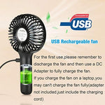 USB-C charging port view on the lower handle of the Miady portable mini electric fan