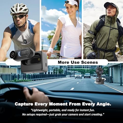 Catchallway hands free body worn camera utilizing the strong magnetic clothing mount for first person perspective vlogging.