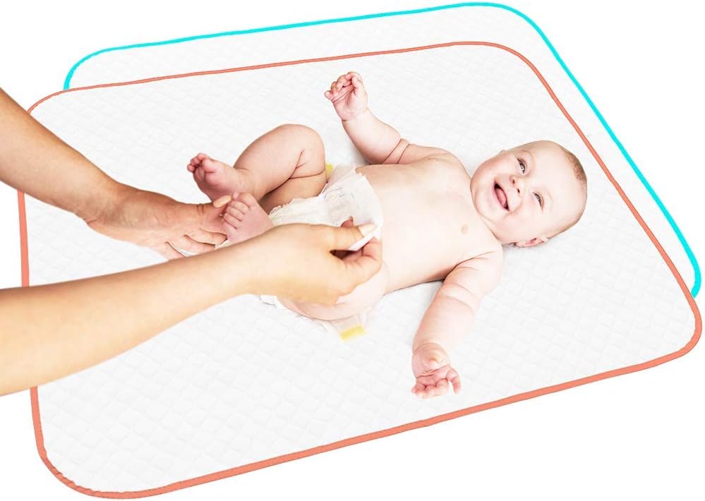 Baby Loovi portable changing pad front view with storage bag