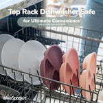 WeeSprout silicone plates stackable design for storage