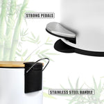 SIDIANBAN Mini Trash Can with Bamboo Lid Soft Close and Foot Pedal | 0.8Gal / 3L Tiny Round Trash Can with Removable Plastic Inner Wastebasket for Bathroom, Bedroom, Office, Desk, Car, Black - Image 12