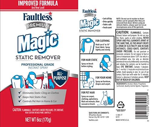 USA imported anti-static spray for furniture and pet hair control.