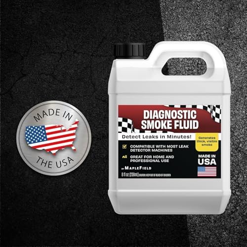 Close up of Impresa diagnostic fluid bottle for leak detection