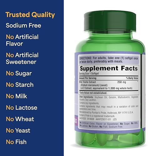 Puritan's Pride milk thistle 180 count container lifestyle shot