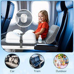 Close up view of the independent air valves on the Omzer inflatable toddler bed for adjustable sizing.