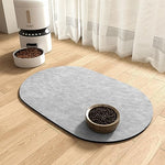 MontVoo Quick Dry Pet Food Mat on floor