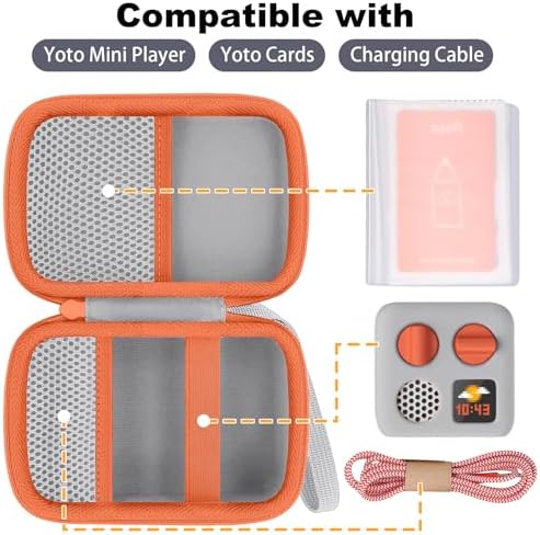 Interior of Baval storage case for Yoto Mini showing device compartment