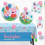 Peppa Pig themed paper plates and cups set